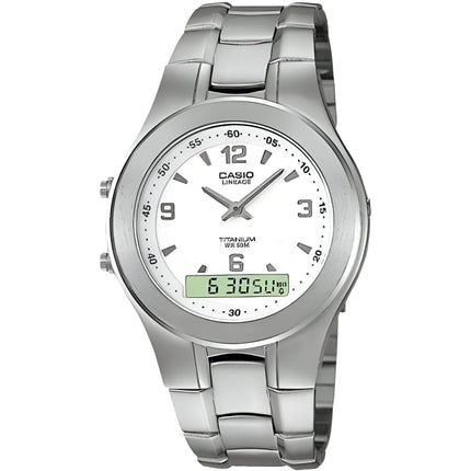 Casio Men's Watch - Lineage White and Grey Dial Bracelet Analog-Digital | LIN-166-7A ,