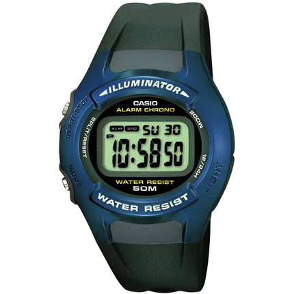 Casio Men's Watch - Quartz Alarm Digital Dial Blue Resin Case Black Strap | W-43H-1A ,
