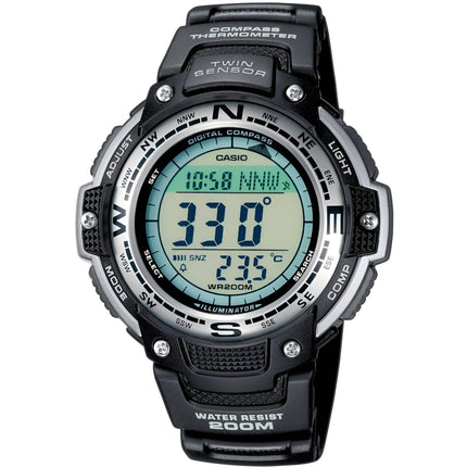 Casio Men's Watch - Sports Gear Compass Digital Dial Black Resin Strap | SGW-100-1 ,
