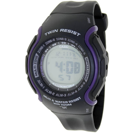 Casio Men's Watch - Twin Resist Alarm Digital Dial Black Resin Strap | TRT-101H-1AV ,