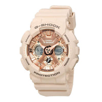 Casio Women's Ana-Digi Watch - G-Shock Rose Gold Dial Pink Resin | GMAS120MF-4A ,