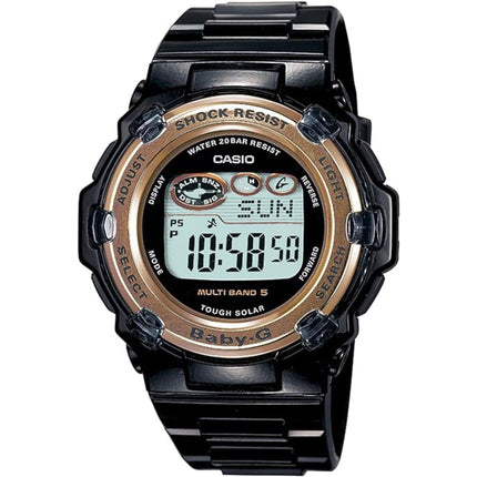 Casio Women's Watch - Baby-G Tough Solar Power Black Resin Strap Digital | BGR-3000J-1 ,