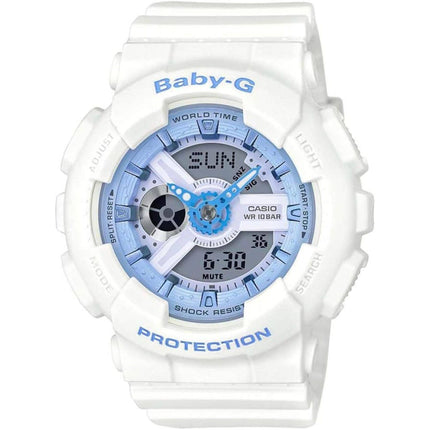 Casio Women's Watch - Baby-G World Time White Strap Analog-Digital | BA-110BE-7ACR ,