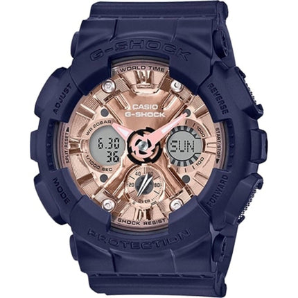Casio Women's Watch - G-Shock Analog-Digital Dial Navy Blue Strap | GMA-S120MF-2A2CR ,