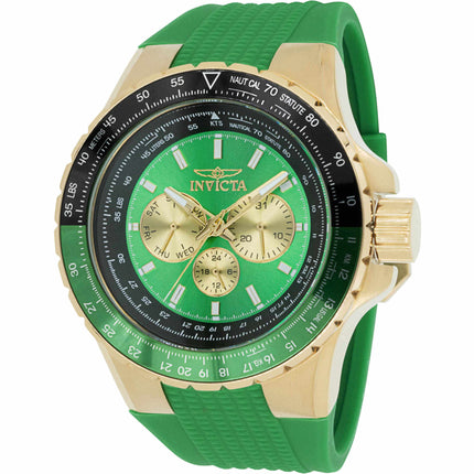 Invicta Men's Watch - Aviator Quartz Chronograph Green Silicone Strap | 44612 ,