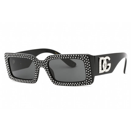 Dolce & Gabbana Women's Sunglasses - Black Rectangular Plastic Frame | 0DG4447B 501/87 ,