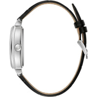 Bulova Unisex Watch - Sutton Automatic Open Heart Black Dial Leather Strap | 96A269 ,