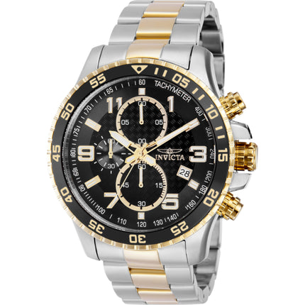 Invicta Men's Watch - Specialty Chrono Black Dial Two Tone Steel Bracelet | 37147 ,