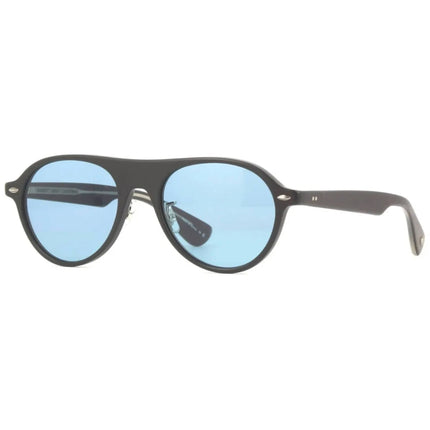 Garrett Leight Women's Sunglasses - Matte Black Aviator Full Rim | ECKHART MBK/PAC ,