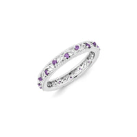 Sterling Silver Stackable Expressions Amethyst Ring | QSK1234 ,