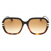 Chloe Women's Sunglasses - Black Square Full Rim Frame Brown Lens | CH0204S 003 ,