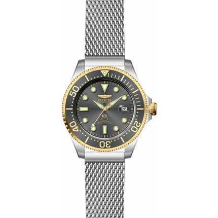 Invicta Men's Watch - Pro Diver Automatic Charcoal Bezel Steel Mesh Bracelet | 45806 ,