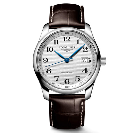 Longines Men's Watch - Master Automatic Silver Dial Brown Leather Strap | L27934783 ,
