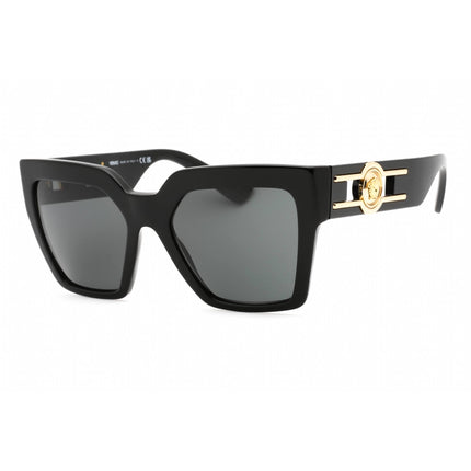 Versace Women's Sunglasses - Black Square Shape Frame Dark Grey Lens | 0VE4458 GB1/87 ,