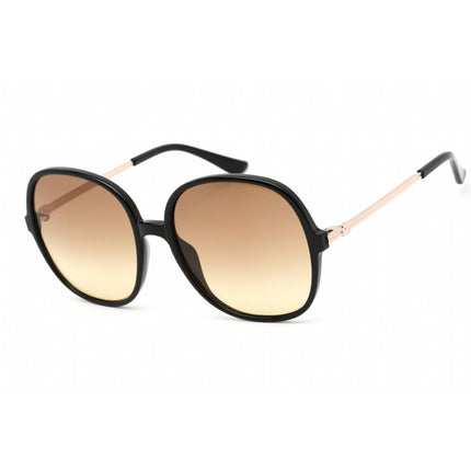 Guess Women's Sunglasses - Shiny Black Plastic Oval Shape Full Rim Frame | GU7844 01F ,