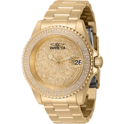 Invicta Men's Watch - Pro Diver Automatic Diamond Gold Tone Dial Bracelet | 45620 ,