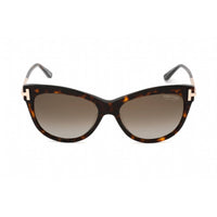 Tom Ford Women's Sunglasses - Dark Havana Plastic Cat Eye Shape Frame | FT0821 52H ,