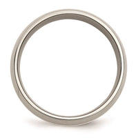 Titanium Sterling Silver Inlay 8mm Polished Band | TB212 ,