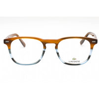 Lacoste Men's Eyeglasses - Striped Brown/Blue Plastic Square Full Rim | L2832 215 ,