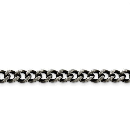 Stainless Steel 7.50mm Oxidized Curb Chain | SRN1611 ,