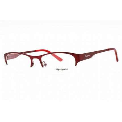 Pepe Jeans Women's Eyeglasses - Red Metal Oval Half Rim Frame | PJ1114 C5 ,