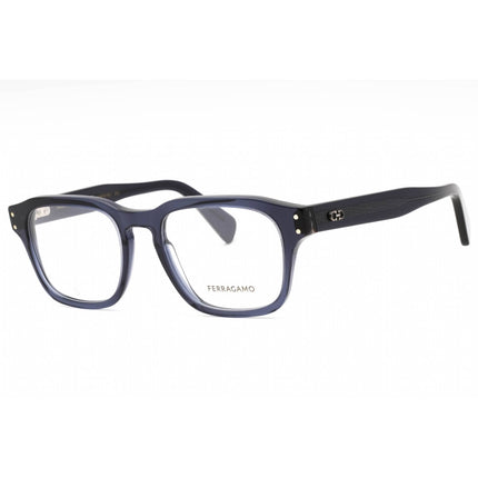 Salvatore Ferragamo Men's Eyeglasses - Crystal Navy Rectangular Frame | SF2958 420 ,