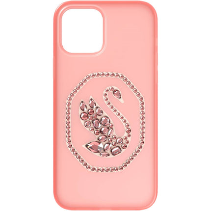 Swarovski Smartphone Case - Signum Swan Crystal iPhone 12/12 Pro, Pale Pink | 5625639 ,