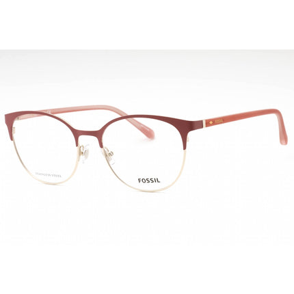 Fossil Women's Eyeglasses - Pink Nude Metal Round Full Rim Frame | Fos 7041 0C9N 00 ,