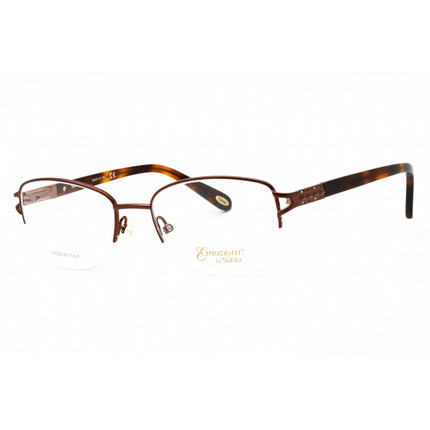 Emozioni Women's Eyeglasses - Brown Metal Oval Shape Half Rim Frame | EM 4391 009Q 00 ,