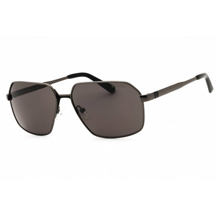 Guess Men's Sunglasses - Matte Gunmetal Metal Geometric Frame Smoke Lens | GU00071 09A ,