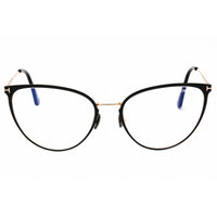 Tom Ford Women's Eyeglasses - Shiny Black Cat Eye Metal Full Rim Frame | FT5840-B 001 ,