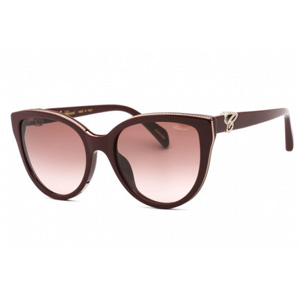 Chopard Women's Sunglasses - Shiny Bordeaux Frame Brown Gradient Lens | SCH317S 09FH ,