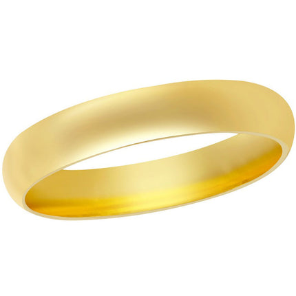 Classic Unisex Gold 4mm Engagement Band Ring - GR-04 ,