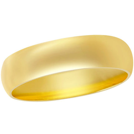 Classic Unisex Gold 6mm Engagement Band Ring - GR-06 ,