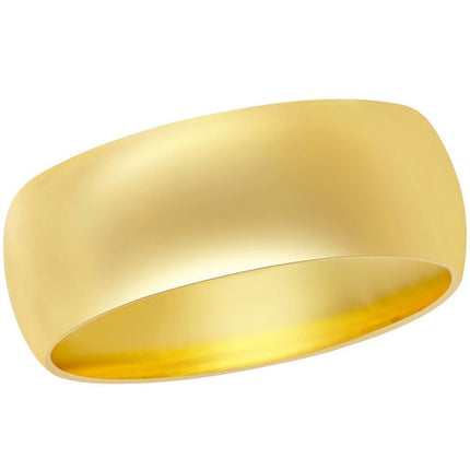 Classic Unisex Gold 8mm Engagement Band Ring - GR-08 ,