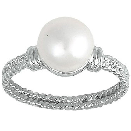 Classic Women's Fwp Double Twisted Band Ring - W-9080 ,