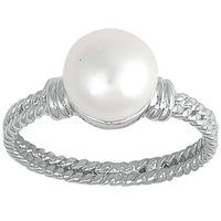 Classic Women's Fwp Double Twisted Band Ring - W-9080 ,