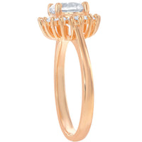 Classic Women's RG Baguette and Round CZ Ring - W-1653 ,