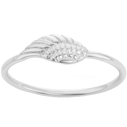 Classic Women's Silver Polished Small Wing Ring - W-1543 ,