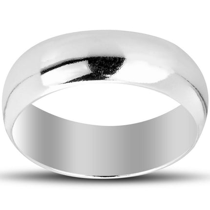 Classic Women's Sterling Silver Band Ring - R-06 ,
