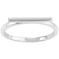 Classic Women's Sterling Silver Bar Design Ring - W-1623 ,
