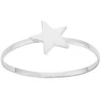 Classic Women's Sterling Silver Small Star Ring - W-1519 ,