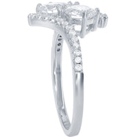 Classic Women's Us2gether CZ Overlapping Ring - W-1669 ,