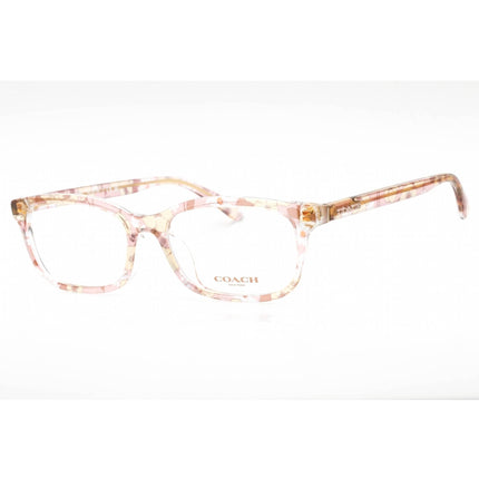 Coach Women's Eyeglasses - Transparent Pink Floral Print Rectangular | 0HC6174F 5695 ,