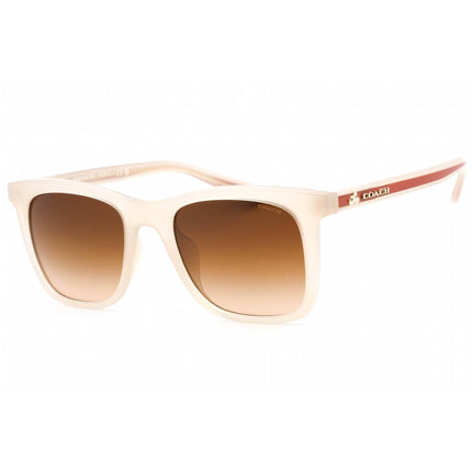 Coach Women's Sunglasses - Milky Ivory/Saddle Square Full Rim Frame | 0HC8374U 574774 ,