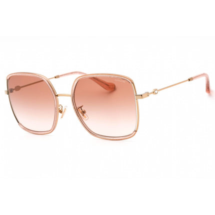 Coach Women's Sunglasses - Pink Glitter Lens Rose Gold Metal Frame | 0HC7139BD 940813 ,