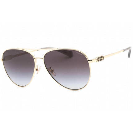 Coach Women's Sunglasses - Shiny Light Gold Metal Full Rim Frame | 0HC7140 90058G ,