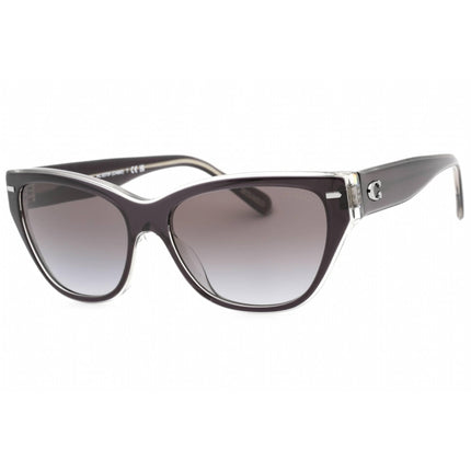 Coach Women's Sunglasses - Transparent Dark Grey Plastic Full Rim | 0HC8370F 57458G ,