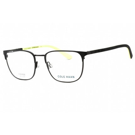 Cole Haan Unisex Eyeglasses - Clear Demo Lens Black Square Metal Frame | CH4505 001 ,