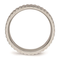 Titanium Polished Textured Ring | TB460 ,